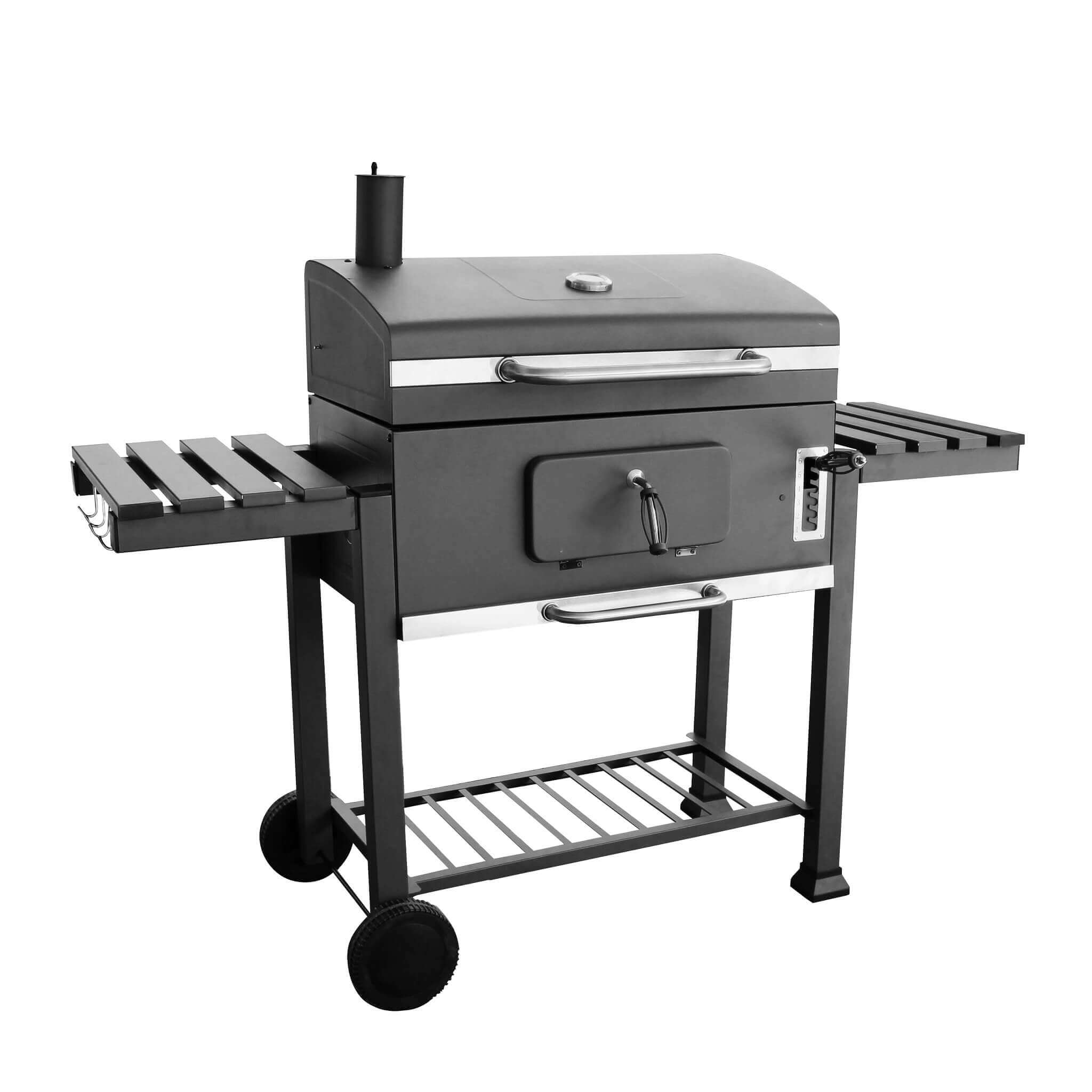 Barbecue A Carbonella Xl Con Coperchio E Ruote Regolatore Di Temperatura