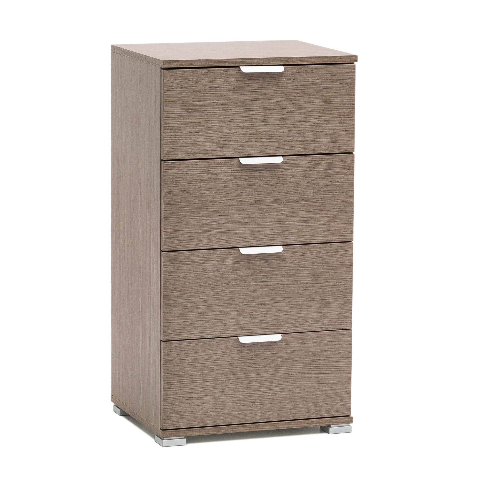 Cassettiera 5 Cassetti HDI 27x38x103 Cm – Made In Italy, Colore Bianco, Spedita Assemblata Per Soggiorno, Cucina E Bagno