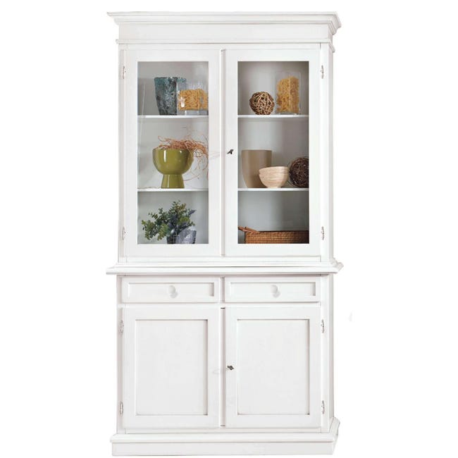 Credenza Con Vetrina In Legno Massello 105 X 42 X 205 Leroy Merlin Credenza Con Vetrina In Legno Massello 105 X 42 X 205 Leroy Merlin