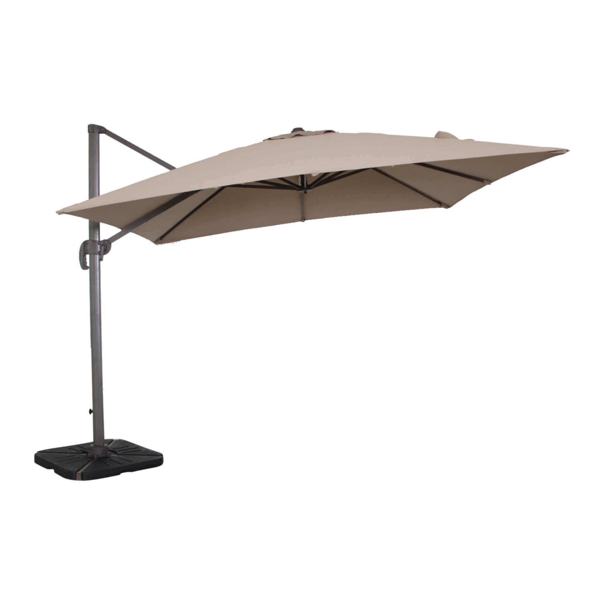 Ombrellone Da Giardino Laterale 4x4 Mt &ndash; Colore Tortora &ndash; Struttura In Alluminio