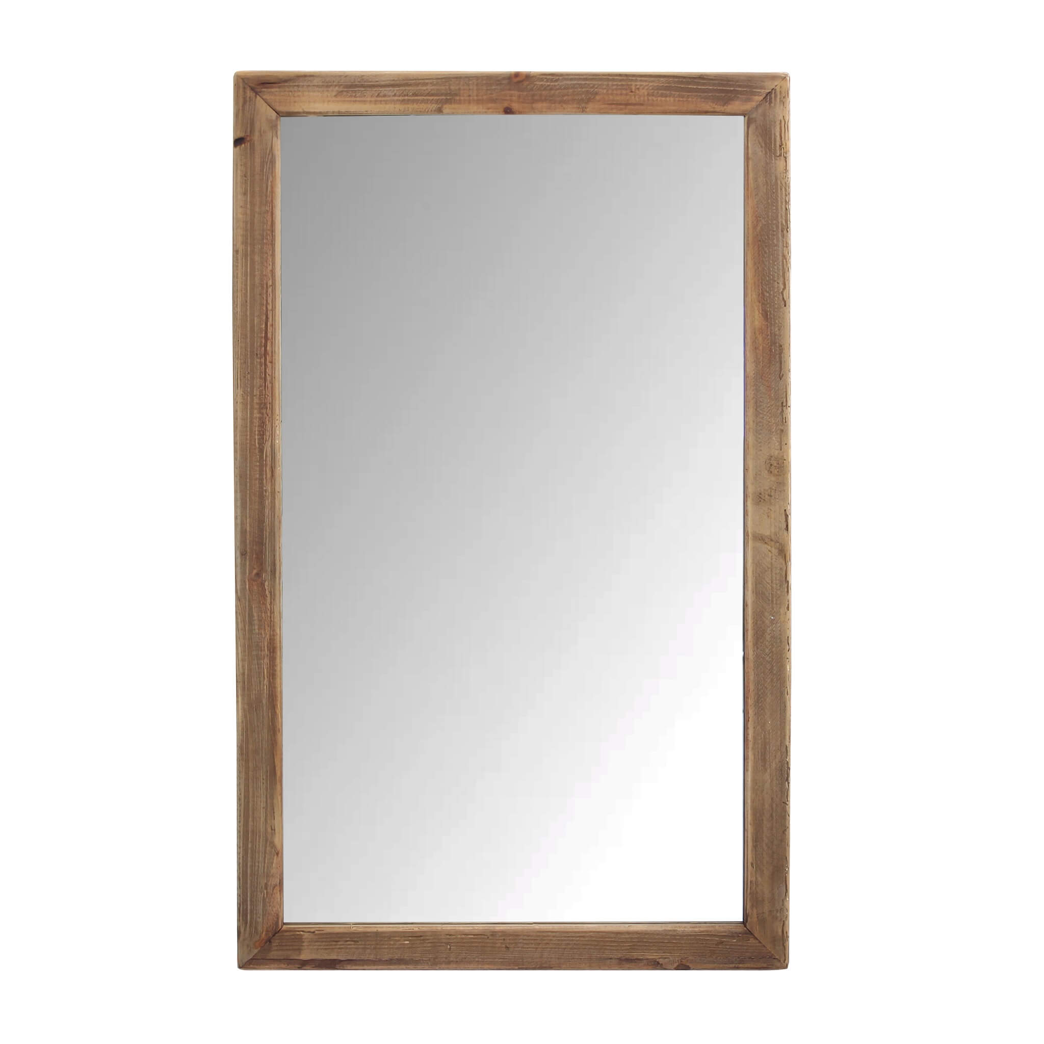 Specchio In Legno Di Pino Riciclato Di Design Moderno In Legno Invecchiato  Pezzo Unico Cm 100 X 4 X 60 H
