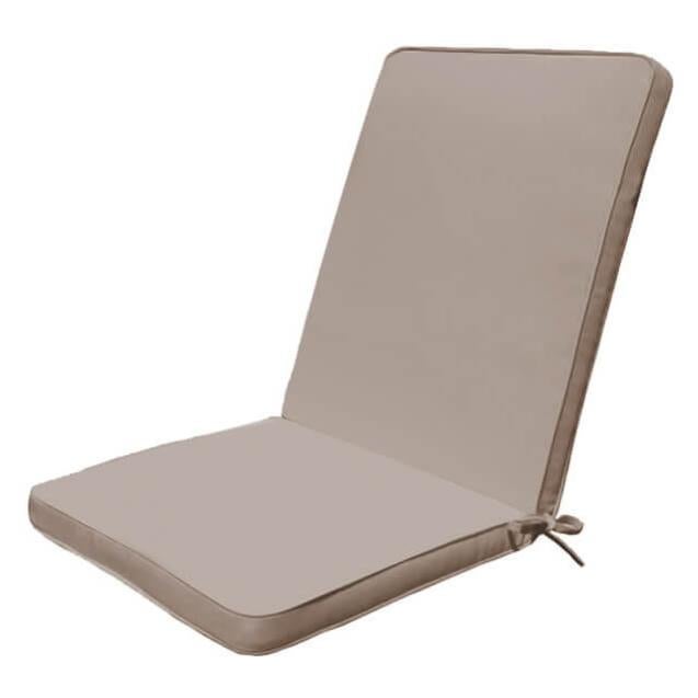 Cuscino Alto Beige Per Esterno | Doppia Cucitura | Idrorepellente | Taglia L