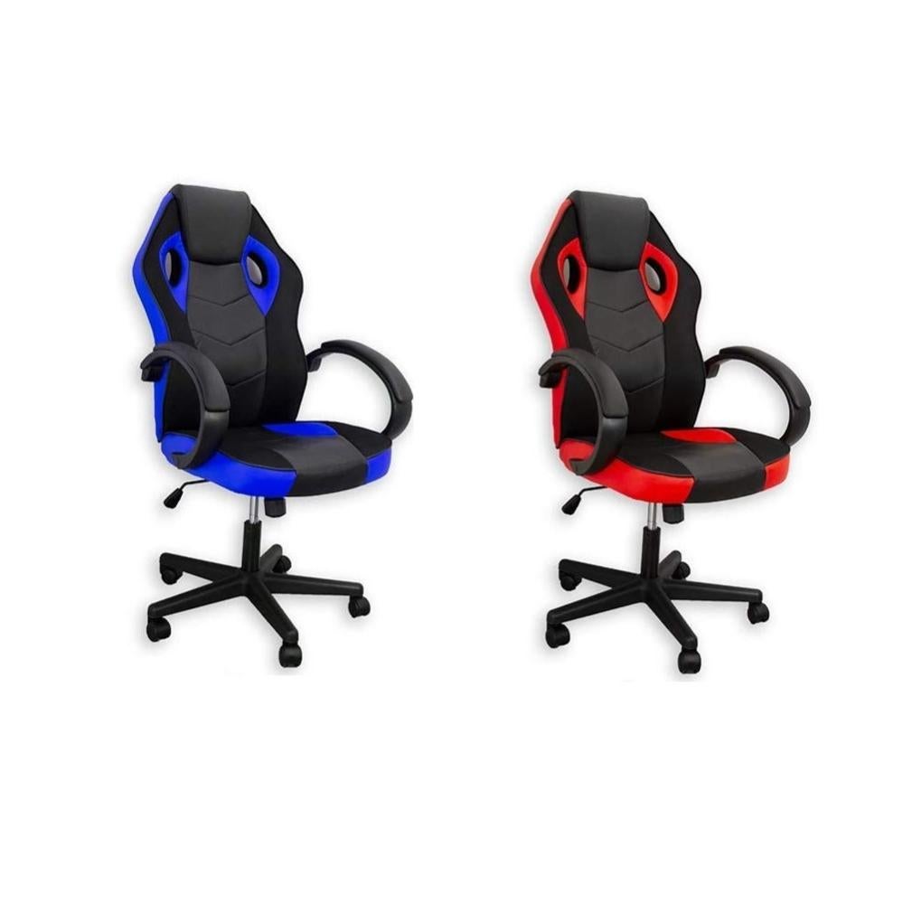 Sedia ufficio gaming ufficio scrivania reclinabile varie colorazioni, un  un, colore nero/rosso | Leroy Merlin