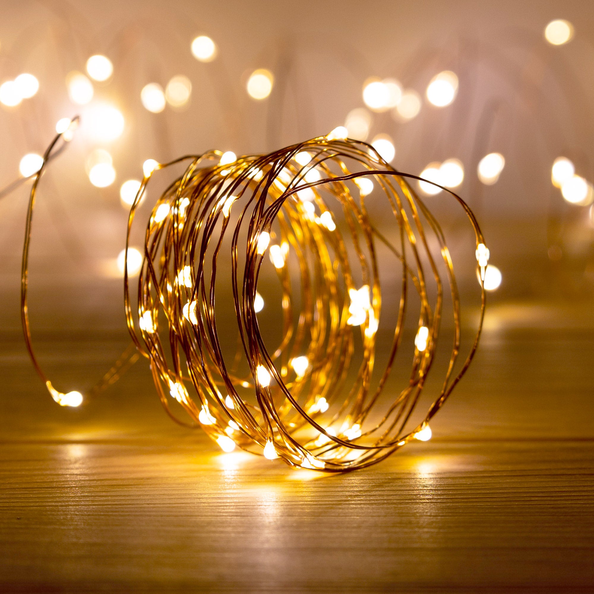 Guirlande électrique 4 m lumineuse de Noël Microled à piles blanc