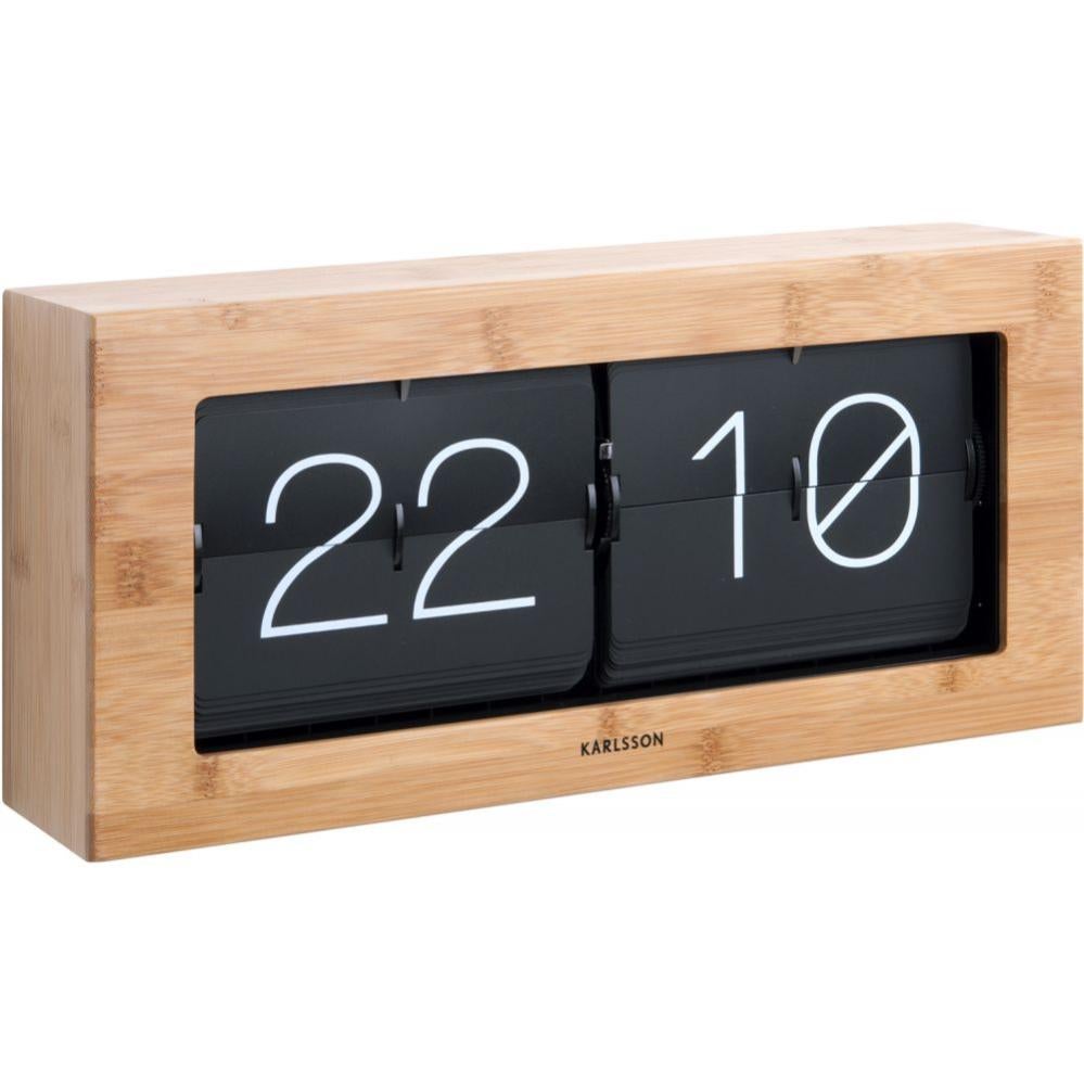 Orologio Flip Clock Retrò Da Tavolo – Meccanismo Al Quarzo, Acciaio Inox, Digitale A Palette, Dimensioni 21x9.8x16.5 Cm, Nero/Bianco
