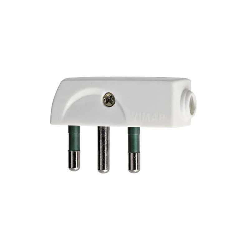 Spina Piatta Vimar 2P+T 16A - Sicury Nero