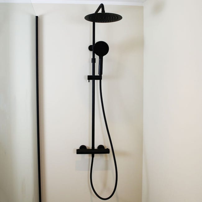 Columna de ducha termostática Luisa negra