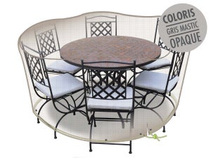 SORARA Housse de protection pour meubles de jardin Table ronde - Ø 260 x 90  (H)