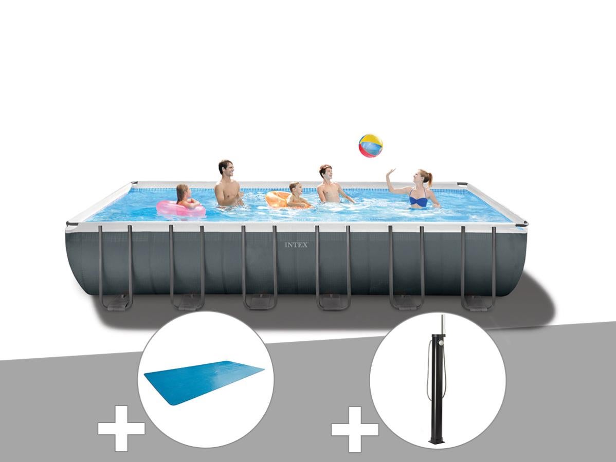Kit piscine tubulaire Intex Ultra XTR Frame rectangulaire 7,32 x 3,66 x