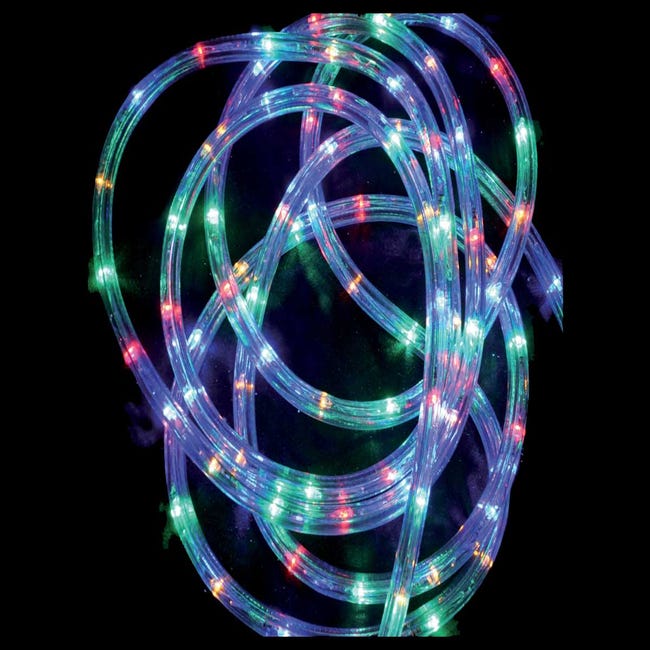 Guirlande lumineuse Tube LED 8 fonctions 18 m Multicolore Leroy Merlin