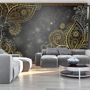 Fotomurale Adesivo - Retro Continents (grey) - 343x245