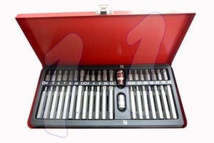 SET KIT 16 PZ CHIAVI CHIAVE A T ESAGONALI E TORX LUNGHE VALIGETTA  PROFESSIONALI