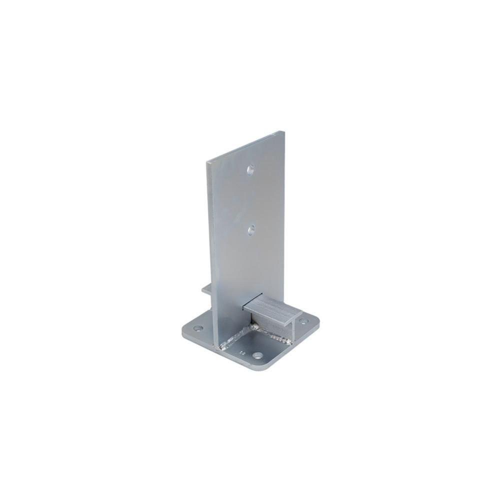 Pied De Poteau Zingué 100x200x6mm - Fixation Bois Sur Béton - Acier Galvanisé