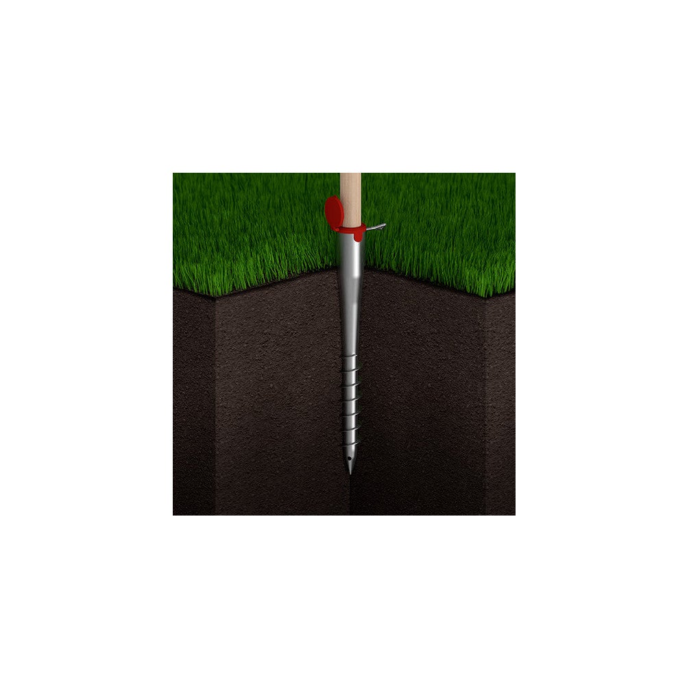 68 x L 68 x 550 x 1,8 mm 550 mm Pied de poteau de jardin rond zingué à tarauder avec accessoires NM D
