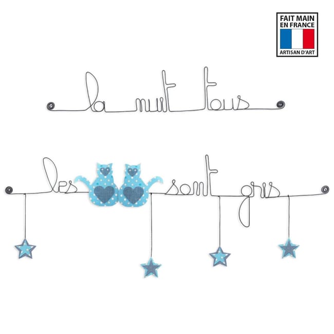 Citation Couleur Chat Bleu La Nuit Tous Les Chats Sont Gris Decoration Murale Artisanale En Fil De Fer Leroy Merlin Citation Couleur Chat Bleu La Nuit Tous Les Chats Sont Gris Decoration Murale Artisanale En Fil De Fer Leroy Merlin