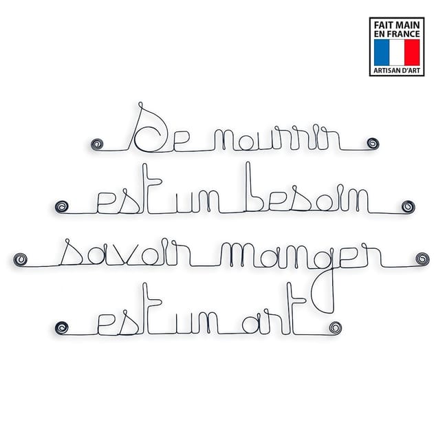 Citation Se Nourrir Est Un Besoin Savoir Manger Est Un Art Decration Murale Artisanale En Fil De Fer Leroy Merlin Citation Se Nourrir Est Un Besoin Savoir Manger Est Un Art Decration Murale Artisanale En Fil De Fer Leroy Merlin