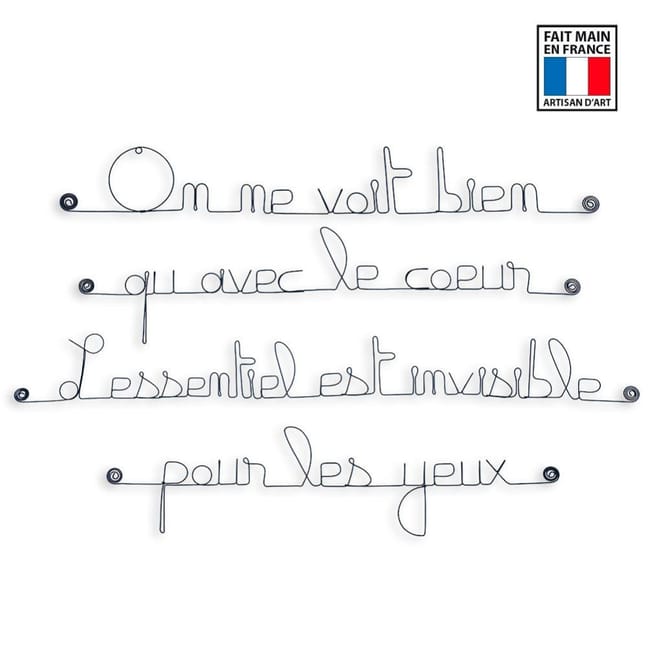 Citation On Ne Voit Bien Qu Avec Le Coeur L Essentiel Est Invisible Pour Les Yeux En Fil De Fer Leroy Merlin Citation On Ne Voit Bien Qu Avec Le Coeur L Essentiel Est Invisible Pour Les Yeux En Fil De Fer Leroy Merlin