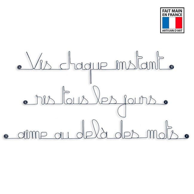 Citation Vis Chaque Instant Ris Tous Les Jours Aime Au Dela Des Mots Decration Murale Artisanale En Fil De Fer Leroy Merlin Citation Vis Chaque Instant Ris Tous Les Jours Aime Au Dela Des Mots Decration Murale Artisanale En Fil De Fer Leroy Merlin