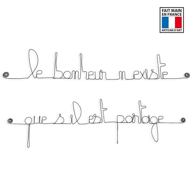 Citation Le Bonheur N Existe Que S Il Est Partage Decoration Murale Artisanale En Fil De Fer Leroy Merlin Citation Le Bonheur N Existe Que S Il Est Partage Decoration Murale Artisanale En Fil De Fer Leroy Merlin