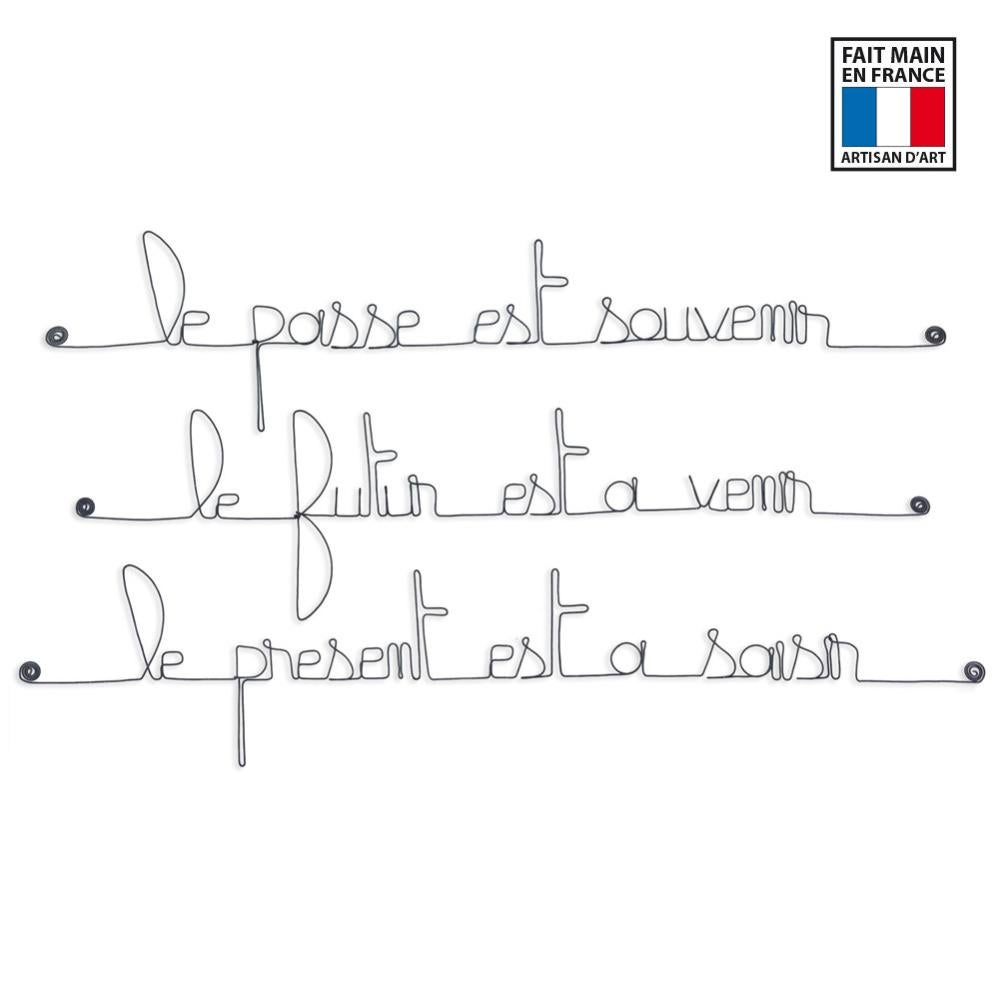 Citation Le Passe Est Souvenir Le Futur Est A Venir Le Present Est A Saisir Decoration Murale Artisanale En Fil D Leroy Merlin