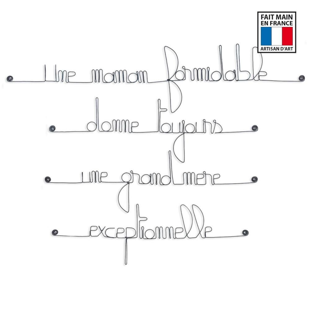 Citation Une Maman Formidable Donne Toujours Une Grand Mere Exceptionnelle Decoration Murale Artisanale En Fil De F Leroy Merlin