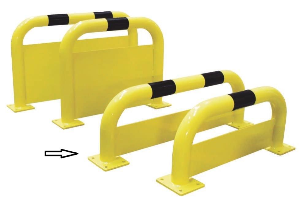 Barrera De Protección 1.000 X 350 Mm Amarillo/Negro Metalworks Barp3510Nj