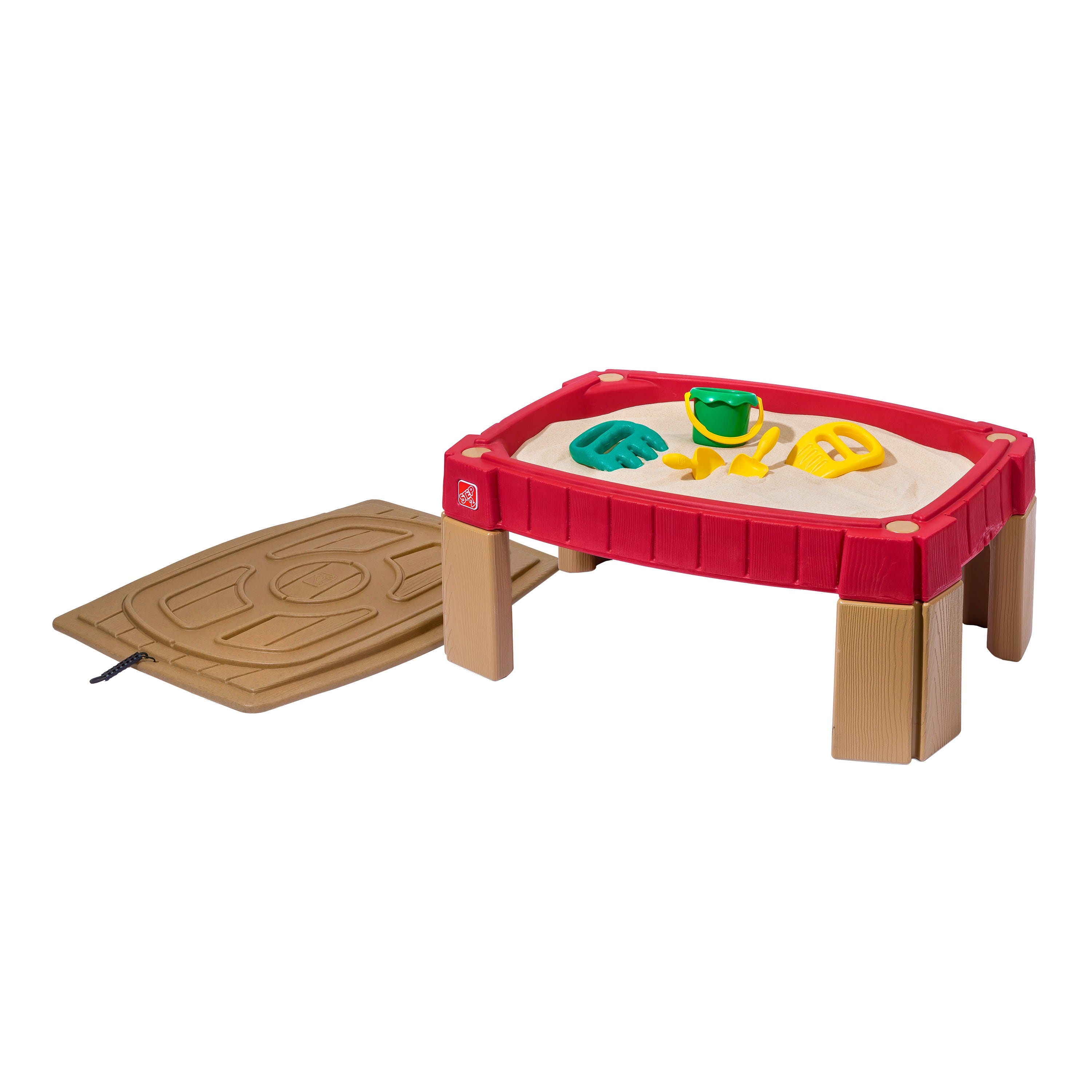 Step2 Naturally Playful Table à Sable, Table d'activité Sable Enfant /  pour Enfants en Plastique avec Couvercle, 41.7x91.4x66 cm