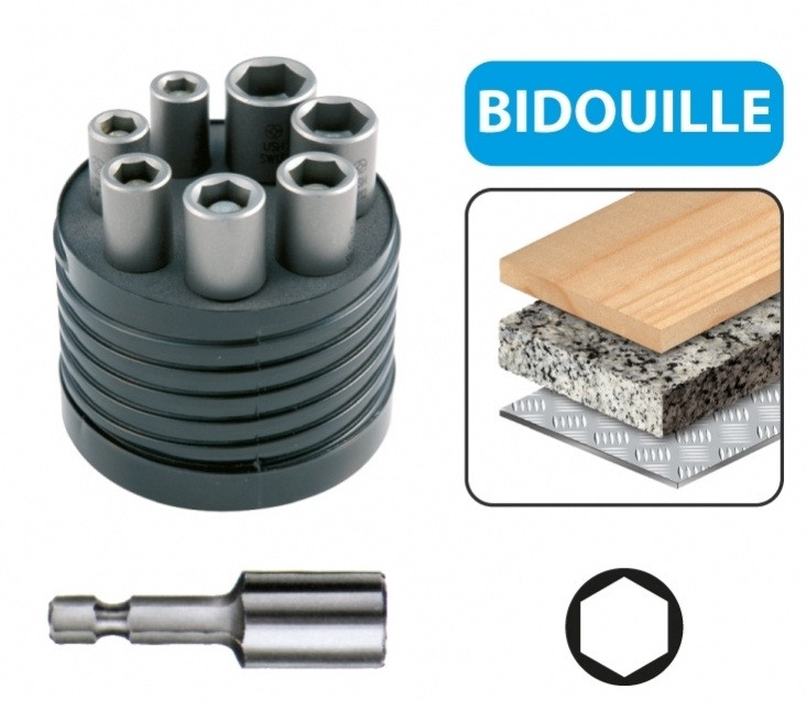 GEDORE SL 6620 douilles magnétiques + rail pour embouts 1/4, vide, 24