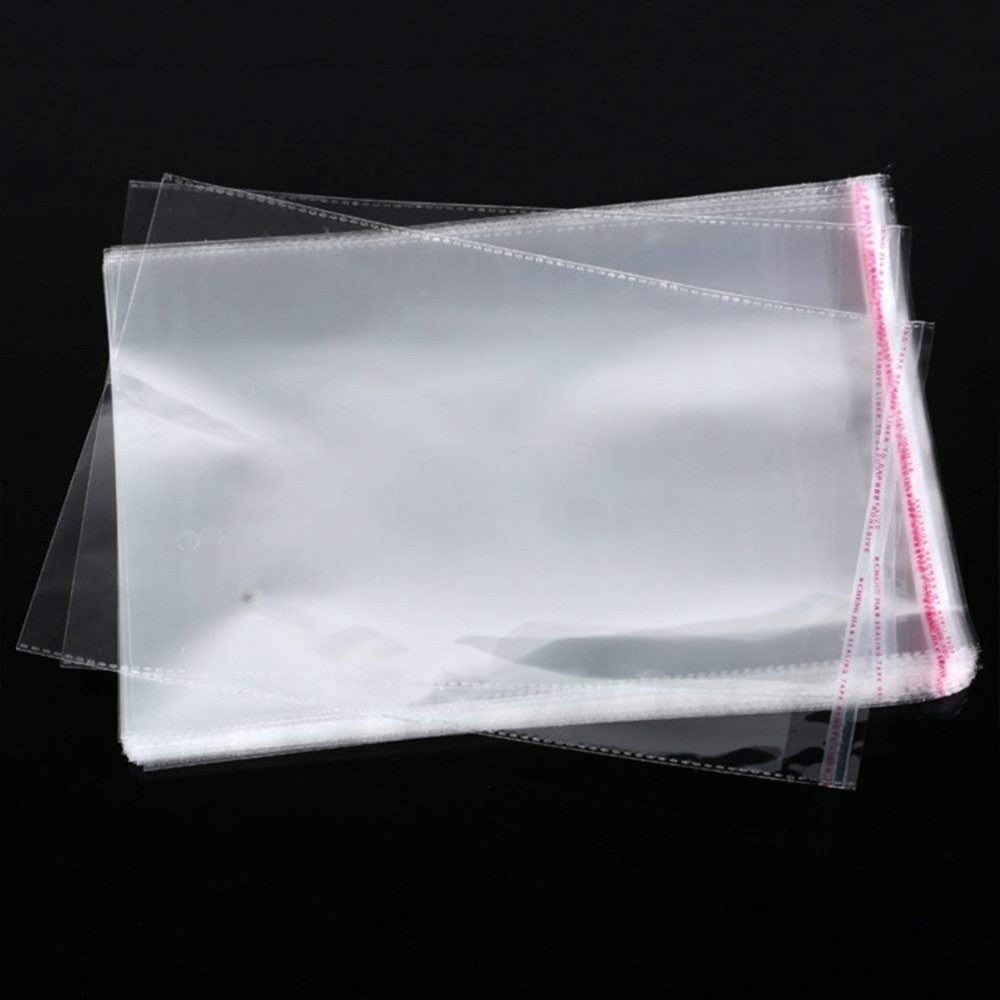 Sachets d'emballage en plastique 300 x 400 mm, semi-transparents mats avec  fermeture éclair - 100 pcs