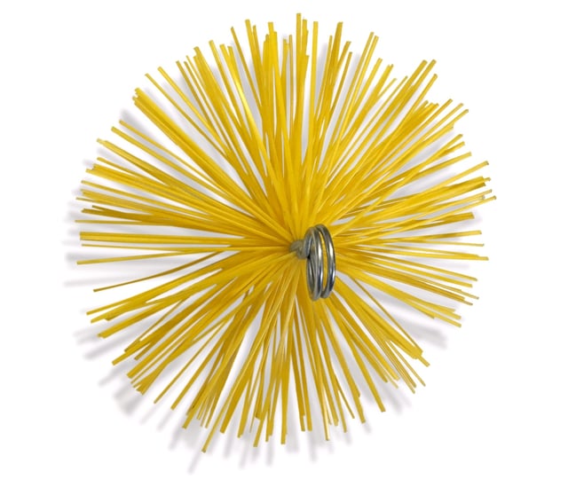 Hérisson synthétique pour ramonage conduits gainés | Diamètre 200 mm | Embout acier fileté M12*1,75mm | Cheminées, chaudières, poêles, canalisations,