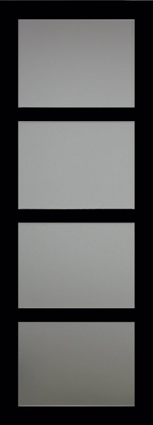 Porte coulissante intérieure Schulte, 90 x 206 cm, bois blanc, rail  apparent noir