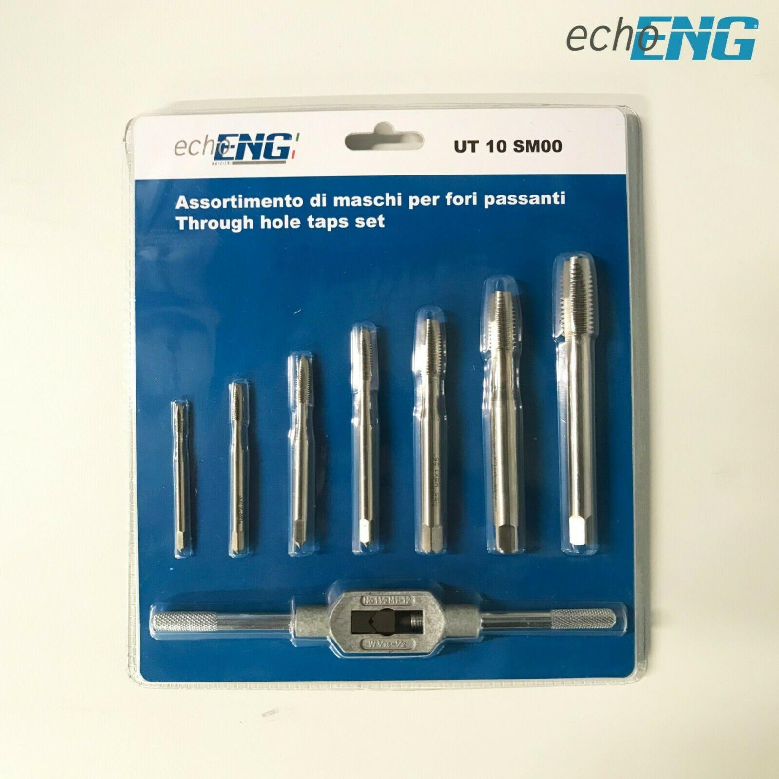 Set Filettatura Metrica Maschi Giramaschi Kit 8 Pz Hss M3m12 Ut 10 Sm00 Leroy Merlin