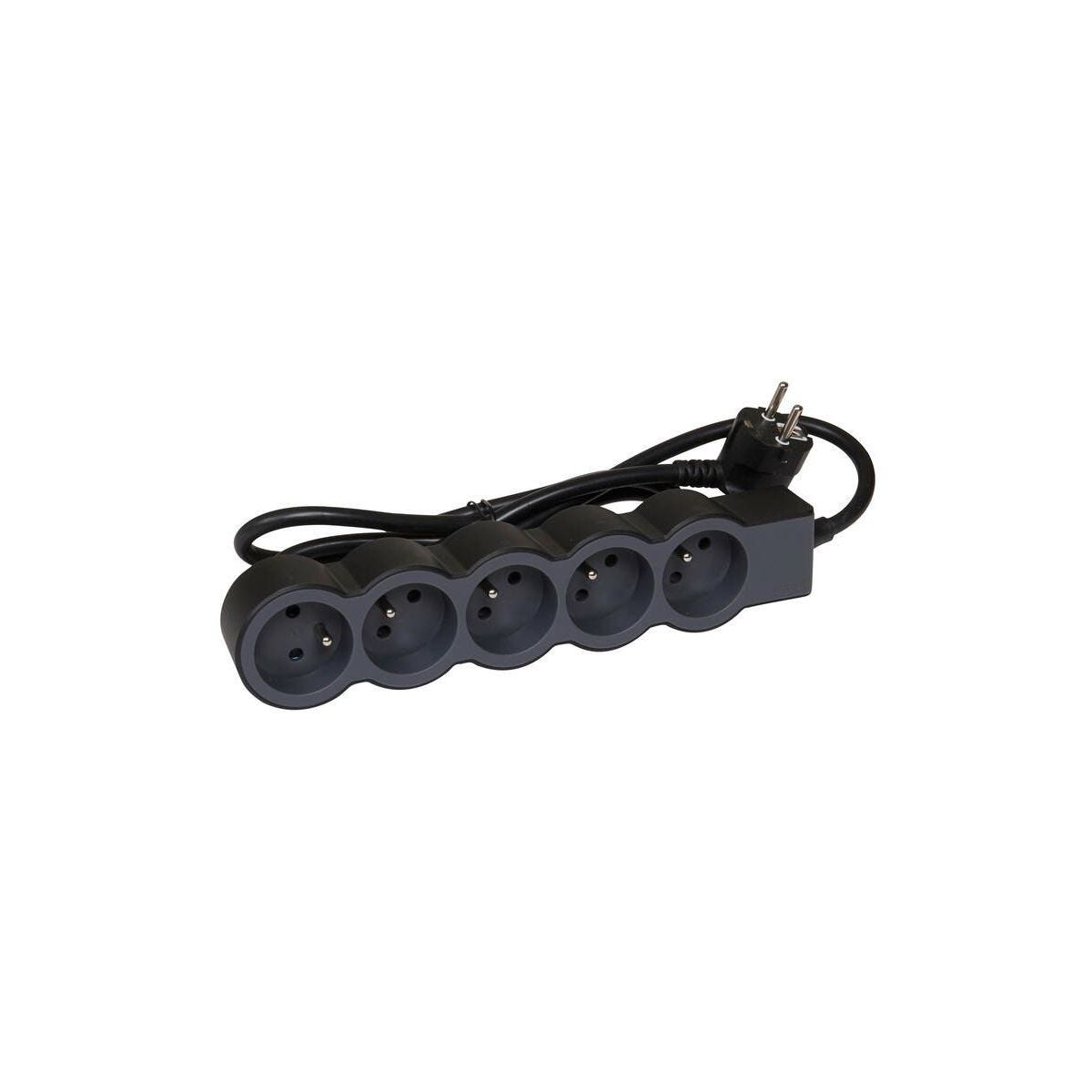 Regleta De 5 Enchufes Con Interruptor Y Cable De 1,5m Color Negro con  Ofertas en Carrefour