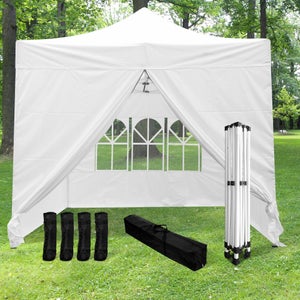 White Luxury abri tente parasol 3 x 3 - tonnelle pliable imperméable à prix  pas cher