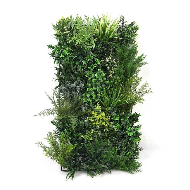 Mur végétal artificiel Premium City 3 - 15 plantes - 1m x 1m - EXELGREEN | Leroy  Merlin