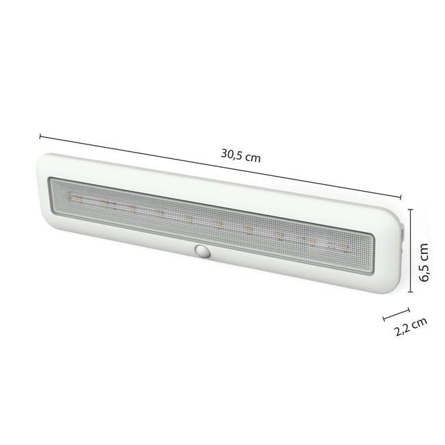 Barre lumineuse de cuisine à LED 2W IP40 avec détecteur de mouvement 40cm  LIGHT 6500K rechargeable par USB