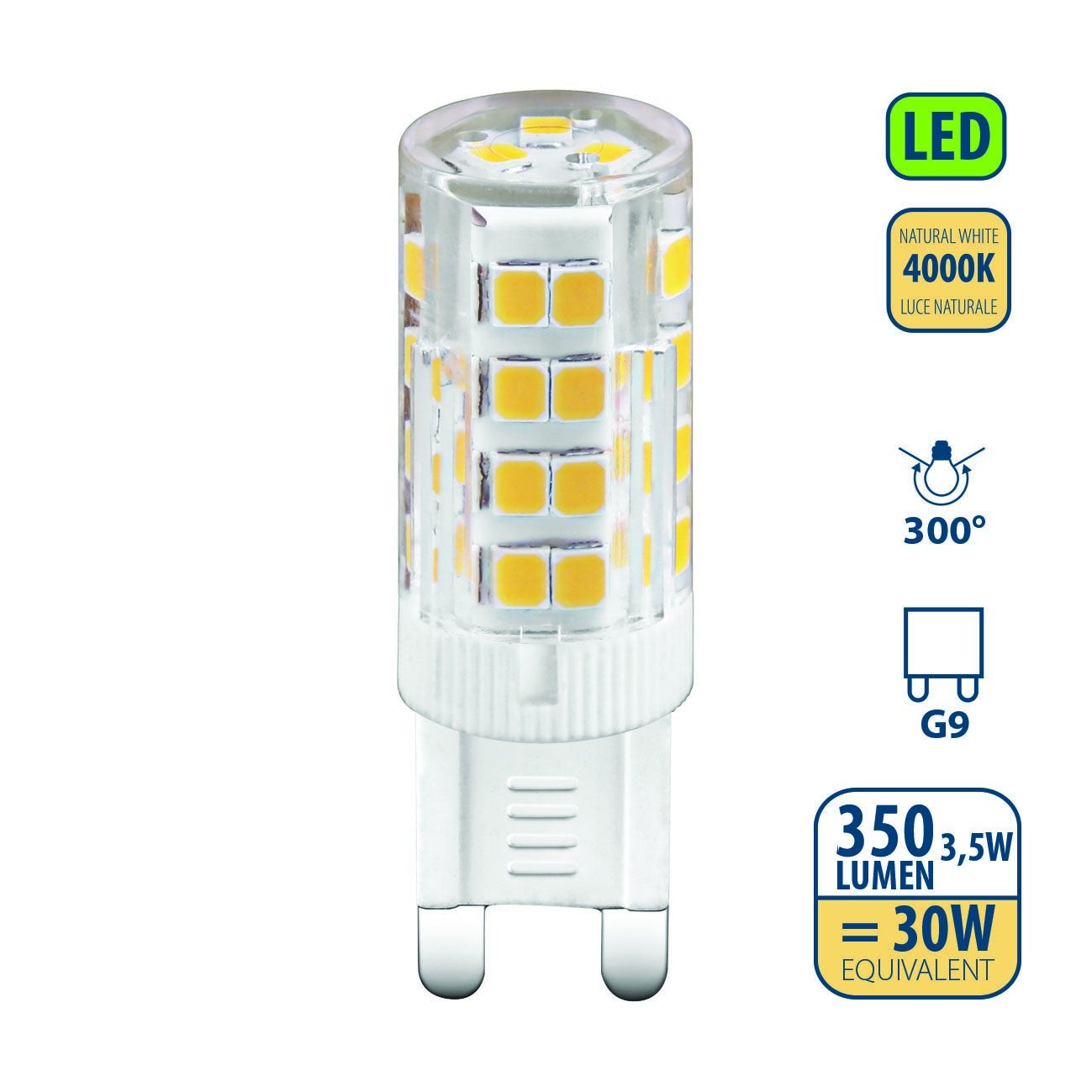 LED G9 3.5W/4000K 230V
