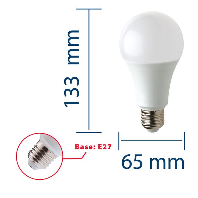 Ampoule LED SMD, standard A65, 20W / 2300lm, culot E27, 3000K