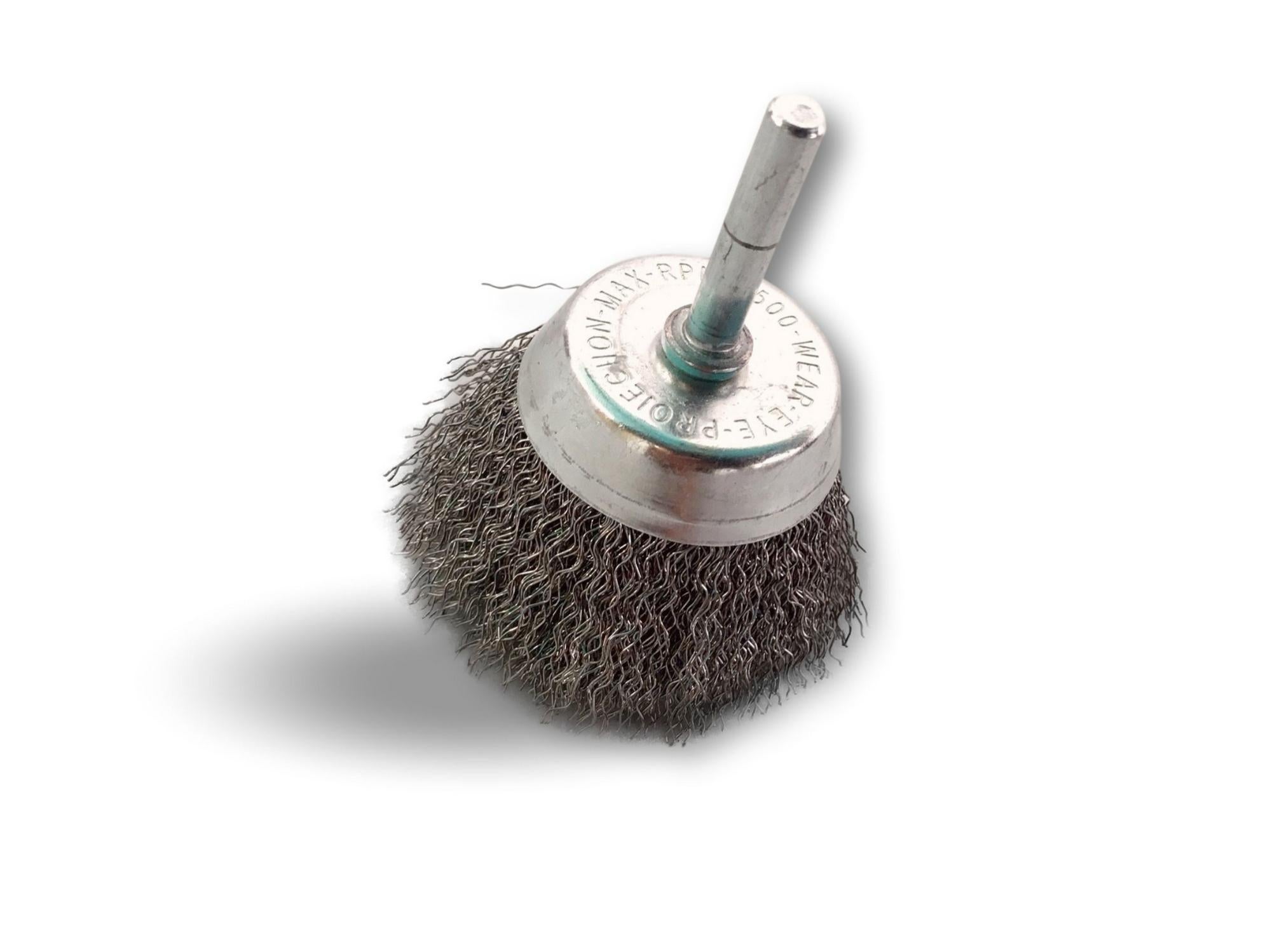Brosse Rotative Coupe Sur Tige 50 Mm | Tige 6 Mm | Fil Acier 0,20