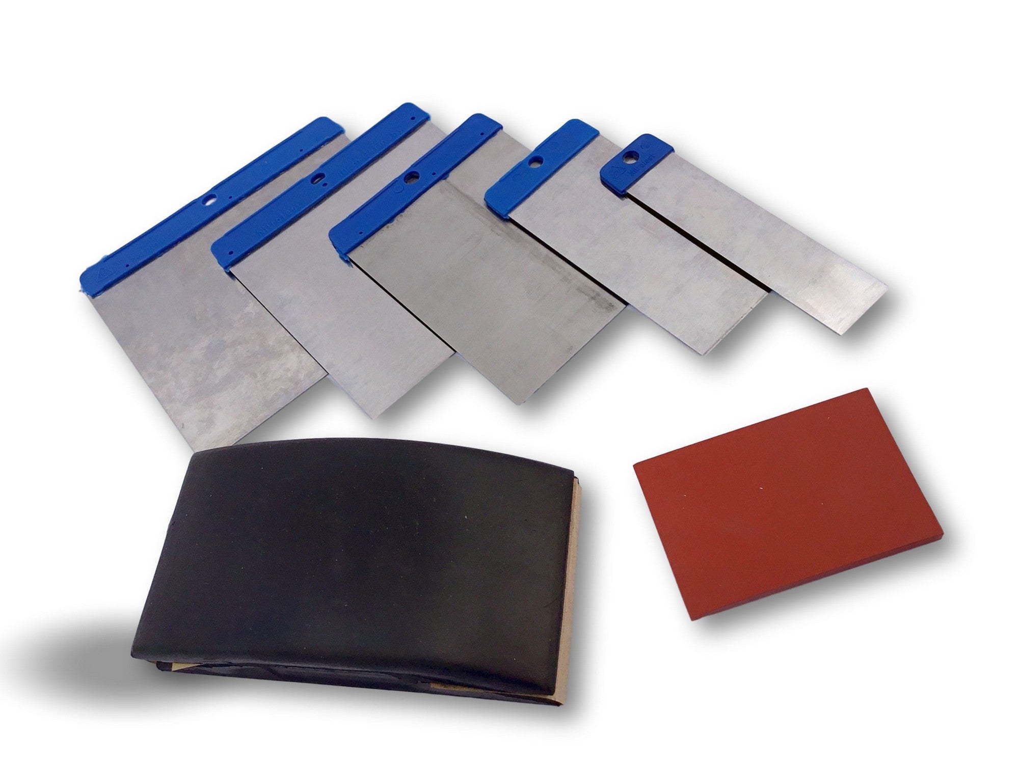 Set de Lames plastiques ou métal largeur 5 / 5 / 10 et 12 cms Spatules pour mastic de carrossier Lames Plastique 