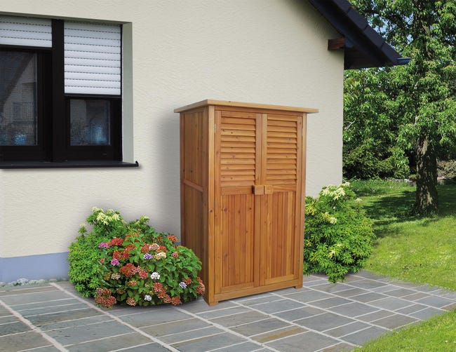 Armoire de jardin Bois - 195 B Lasuré | 14 mm | 0,30 m² terrasse