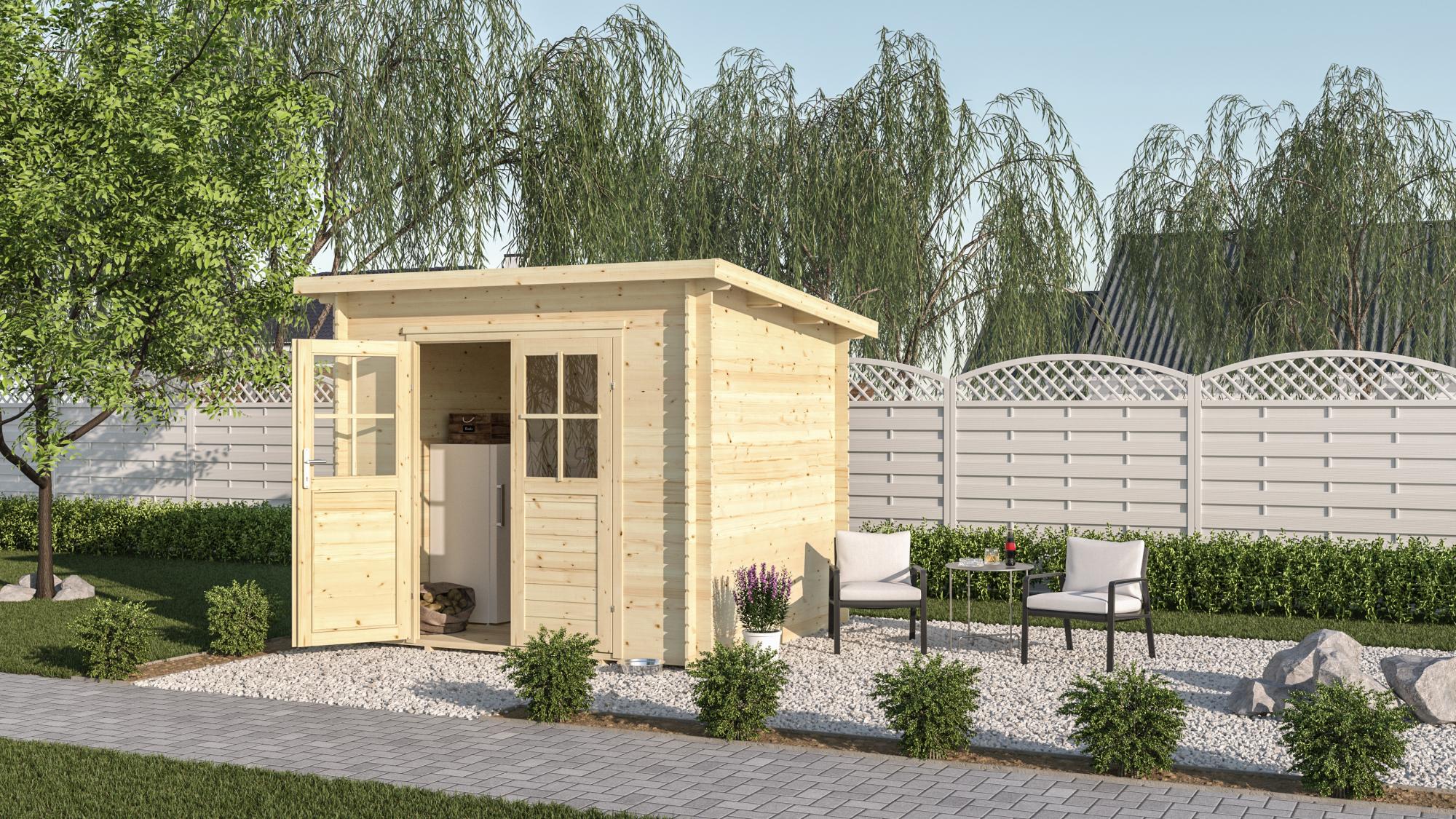 Abri de jardin Bois Luny Brut | 18mm | 4,44m² | Leroy Merlin