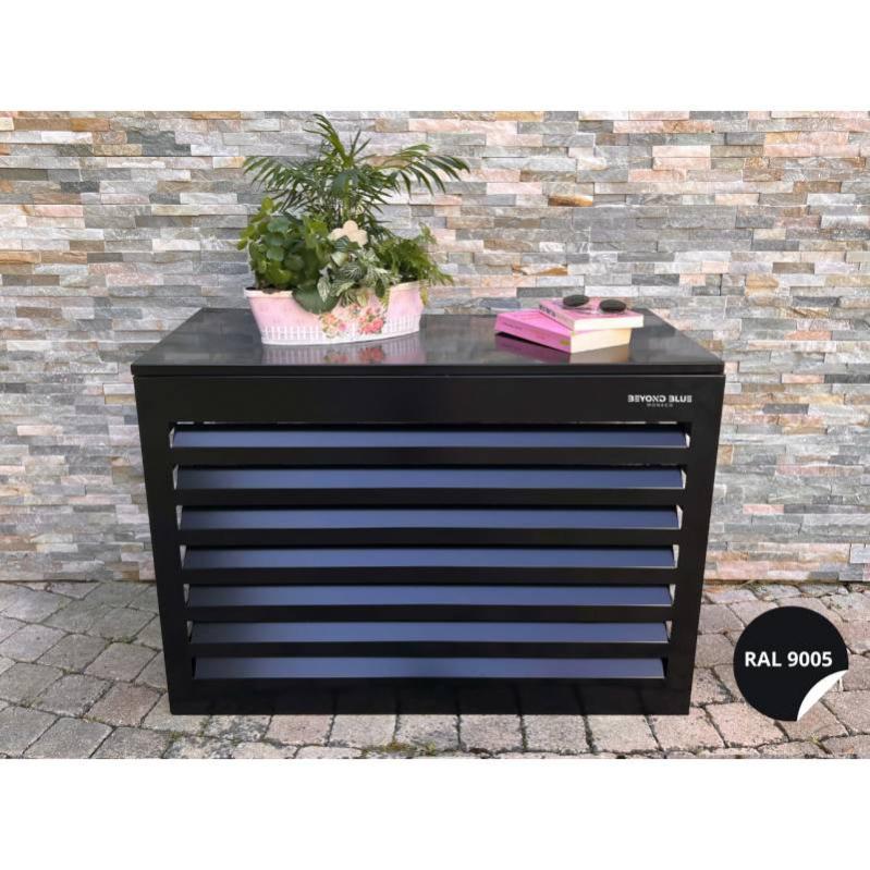 Cassapanca Giardino Metallo 600L - Con Serratura, Grigio Antracite, 165x70x63 Cm - Foto 8