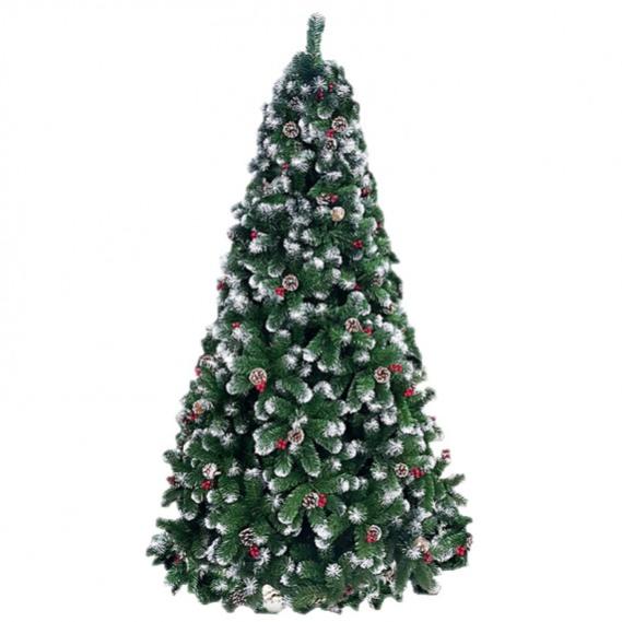 Albero di Natale artificiale con cerniere e neve fioccata 240 cm