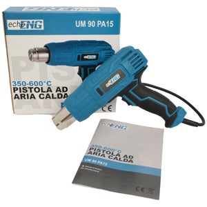 Pistola termica sverniciatore 1000/2000W 550°C con accessori