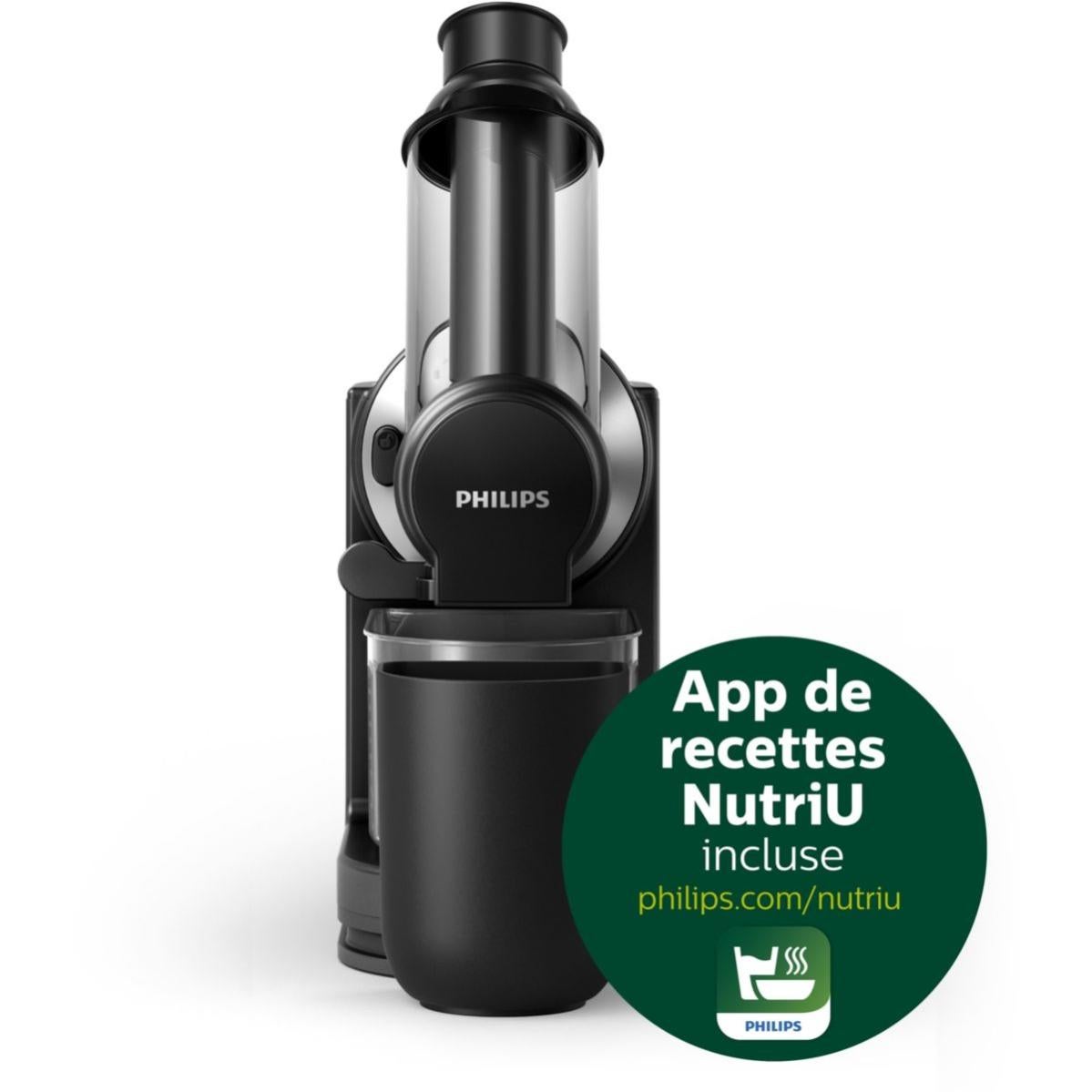 Lo Paghi 127,99€ ❌ Invece Di 219,99€ 💰 Sconto Del 42% 🏠 Philips Hr1889/70 Estrattore Di Succo Viva Collection Nero Con Lock Cromato, Apertura D'Inserimento Xl Da 70 Mm, Design Compatto - 7