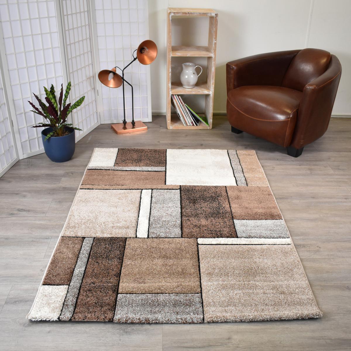 SURYA Tapis de Salon et Chambre - Géométrique Scandinave - AMBRE