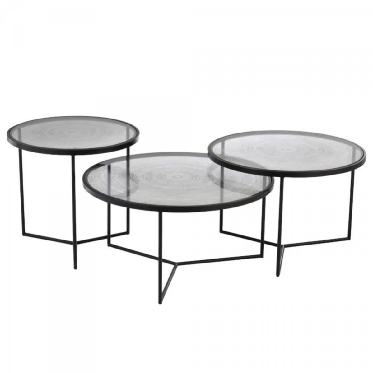 Lot De 3 Tables Gigognes Rondes En Verre VERA Leroy Merlin lot-de-3-tables-gigognes-rondes-en-verre-vera-leroy-merlin