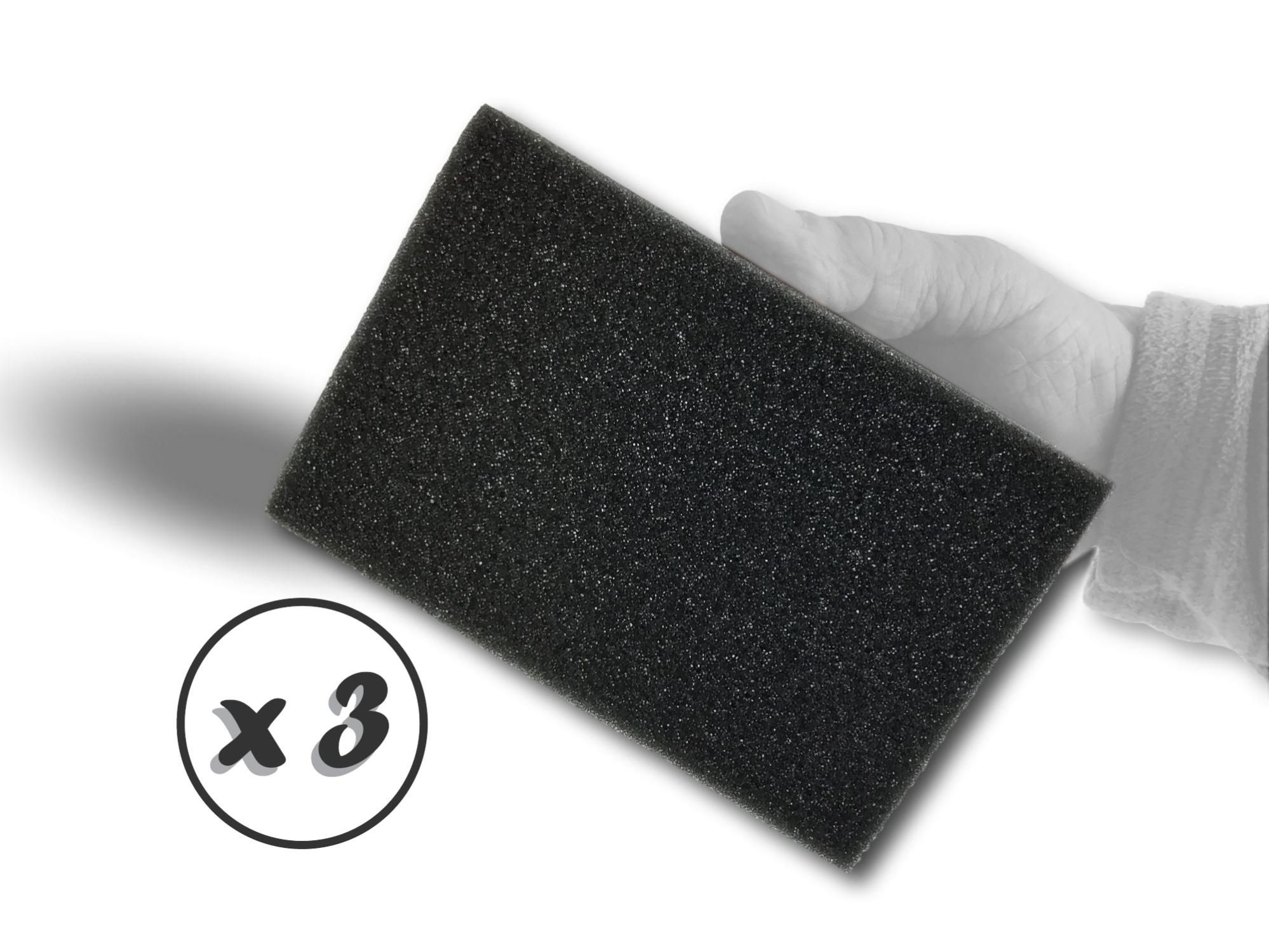 Eponge synthétique de cimentier 14x9x6 cm | Lot de 3 | Maçons carreleurs | Nettoyage lissage de joints | Carrelages faïences | Application béton ciré - 4