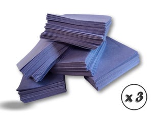 Lot De 500 Chiffons Non Tissés Bleu Vagues - 30x38 Cm, Absorbants Et Antibactériens